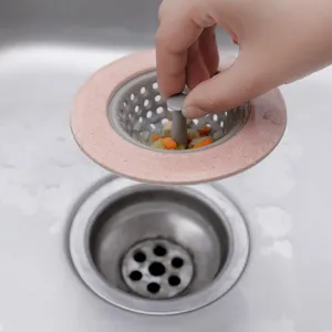 Kitchen sink strainer basket with handle, hair catcher and food waste filter for drain.