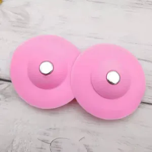 Pink silicone floor drain cover hair catcher stopper for bathroom shower sink filter