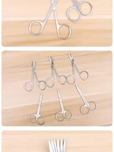 Ciseaux de beauté en acier inoxydable pour sourcils, petits outils multifonctions et tranchants.