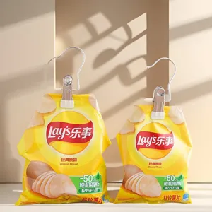 Stainless steel clips hanging snack bags creative photography props home display tools.