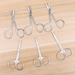 Ciseaux de beauté en acier inoxydable pour sourcils, ensemble de 6 pièces vue principale