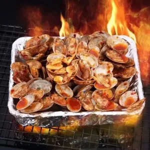 Alufolie Schale zum Backen und Grillen, ideal für Meeresfrüchte und den Haushaltsbackofen.