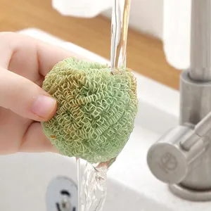 Haushalt Kueche Spuelbuerste aus Faser, praktische Reinigungsbuerste fuer Toepfe und Pfaennen.