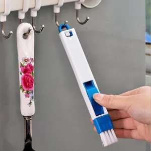 Multipurpose window groove cleaning brush with scraper crevice dust tool for home use
