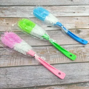 Long handle multi-functional cleaning brush, cup and bottle washing brush set for daily kitchen use.
