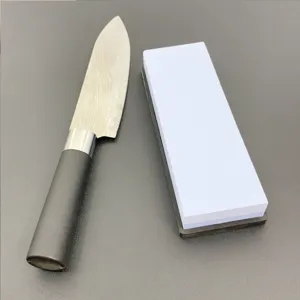 Kitchen knife sharpener whetstone set dual-sided sharpening stone with non-slip base