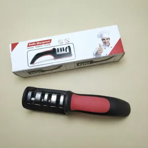 Multifunctional Kitchen Knife Sharpener Stainless Steel Tungsten Steel Sharpening Tool With Ergonomic Handle Boxed