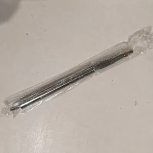 Langlebige edelstahl topfbürste langer griff metall küchenreinigungswerkzeug 23cm