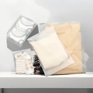 Transparent Waterproof Travel Storage Bag Clear Frosted Sealing Organizer Pouch For Clothes Underwear Luggage
