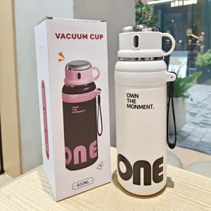 Edelstahl Vakuum isolierte Wasserflasche, 800ml tragbarer Thermobecher für Outdoor Sport.