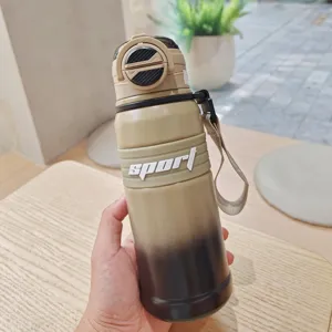 Edelstahl Vakuum isolierte Wasserflasche Farbverlauf Sport Trinkbecher mit sicherem Deckel.