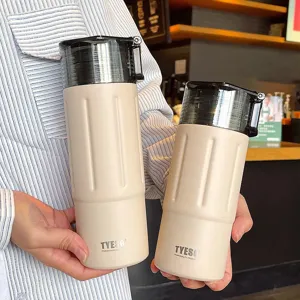 Tragbare Isolierflasche mit Griff, Edelstahl Vakuumbecher fuer den taeglichen Gebrauch.