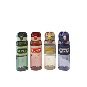 Borraccia sportiva in plastica portatile con infusore per tè, tazza da esterno colorata.