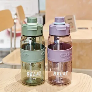 27oz kunststoff trinkflasche mit strohhalm, doppelter trinkbecher für outdoor fitness und alltag.