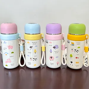 Edelstahl Thermosflasche süßer Cartoon tragbarer Becher für Studenten und Mädchen 500ml