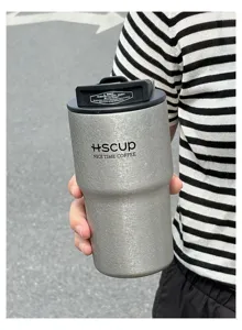 Tasse De Cafe Isolee En Acier Inoxydable Gobelet De Voyage Portable Vue Detaillee