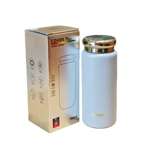 Mini botella aislada 180ml termo portátil de acero inoxidable con caja de regalo