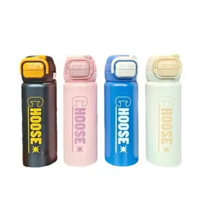 Portable stainless steel insulated water bottle with dual-drink lid for daily use.