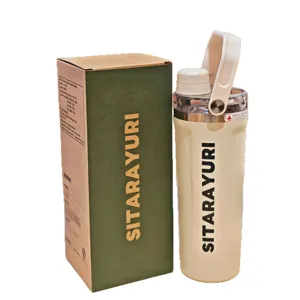 800ml Vakuum Isolierte Trinkflasche mit Magnetdeckel Tragbare Edelstahl Sportflasche