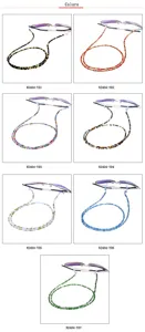 Chaine de lunettes en perles colorees style boheme laniere masque anti-derapante