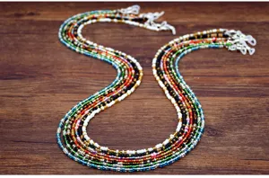 Chaîne de lunettes en perles de rocailles colorées bohème lanière de masque élégante