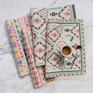Bohemian style waterproof PVC placemats, durable heat-insulation dining table mats.