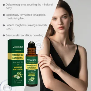 Viareline Weihrauch Rizinusöl Roll-On zur beruhigenden und feuchtigkeitsspendenden Hautpflege.