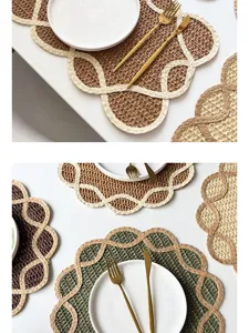 Tovaglietta in carta intrecciata floreale stile ins tappetino termico decorativo