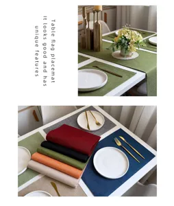 Stijlvolle tafelloper placemat effen kleur imitatie linnen eetmat voor huisdecoratie
