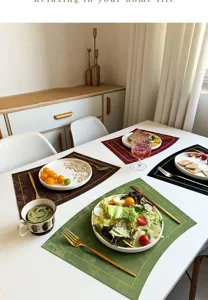 Waterproof leather placemat dining table mat Nordic modern home kitchen insulation pad