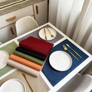 Effenkleur stof placemat hittebestendige tafelmat eettafel decoratie hoofdweergave