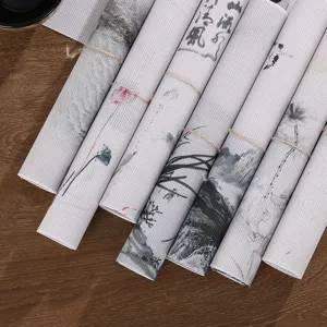 Chinese stijl inktprint PVC placemat Teslin tafelmat hittebestendige eettafel decor