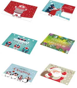 Kerst PVC placemats set, feestelijke tafelmatten, hittebestendige keuken eetdecoratie.