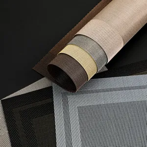 PVC Woven Placemats Heat Resistant Table Mat Set Kitchen Dining Tableware Decorations