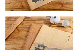 Tappetino da tè in bambù cinese tovaglia isolante termico stile Zen cerimonie del tè dettaglio