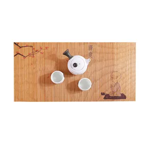 Tappetino per tè in bambù stile Zen cinese runner da tavola set teiera ceramica