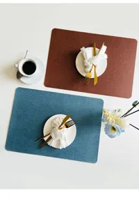 Doppelseitige Kunstleder Tischset, wasserdicht und ölabweisend, ideal für die Tischdekoration.