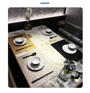 Nuova tovaglietta in ecopelle goffrata in stile cinese vintage per decorazione tavola