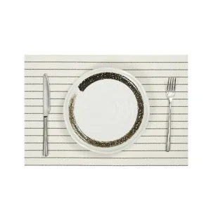 PVC Placemat Set with Ceramic Plate Tableware Modern Kitchen Dining Table Mat Decor