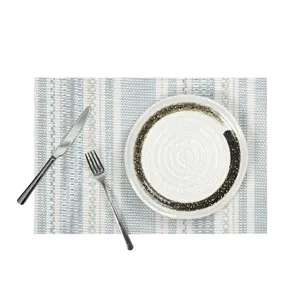 PVC placemat striped table mat washable heat resistant kitchen dining room tableware