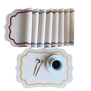 French style leather placemat ins nordic table mat heat insulation waterproof coffee pad
