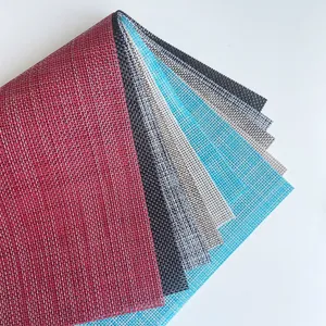 PVC woven placemat heat insulation table mat kitchen dining room decor pad multi color