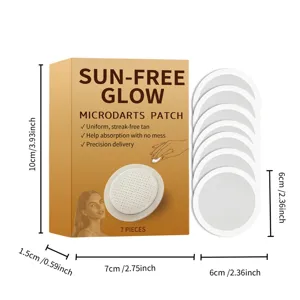 Sunless self-tanning microdart patches for radiant bronze skin glow, pack of 7 pieces.