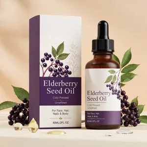 Elderberry Seed Oil Cold Pressed Unrefined Moisturizing Face Hair Nail And Body Care Essential Oil Hydrating Serum
