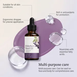 Elderberry seed oil for face and body hydration, cold pressed nourishing multi-purpose skin care.