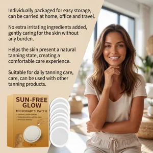 Sun-free tanning microdart patches for body, gentle skincare with 7 pieces inside.