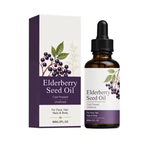 Elderberry seed oil 60ml for face, hair, nails, and body, cold pressed and unrefined care.