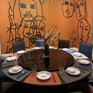 Tovaglietta a Cuneo in PVC Minimalista Moderna Antiscivolo Resistente al Calore Intrecciata per Tavolo Rotondo Pranzo Hotel Casa