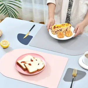 Nordic PU leather placemat waterproof heat insulation table mat for dining room home decor main view