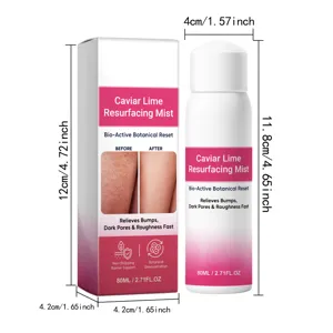 Caviar lime body misting spray for smooth and refreshed skin care routine for daily use.